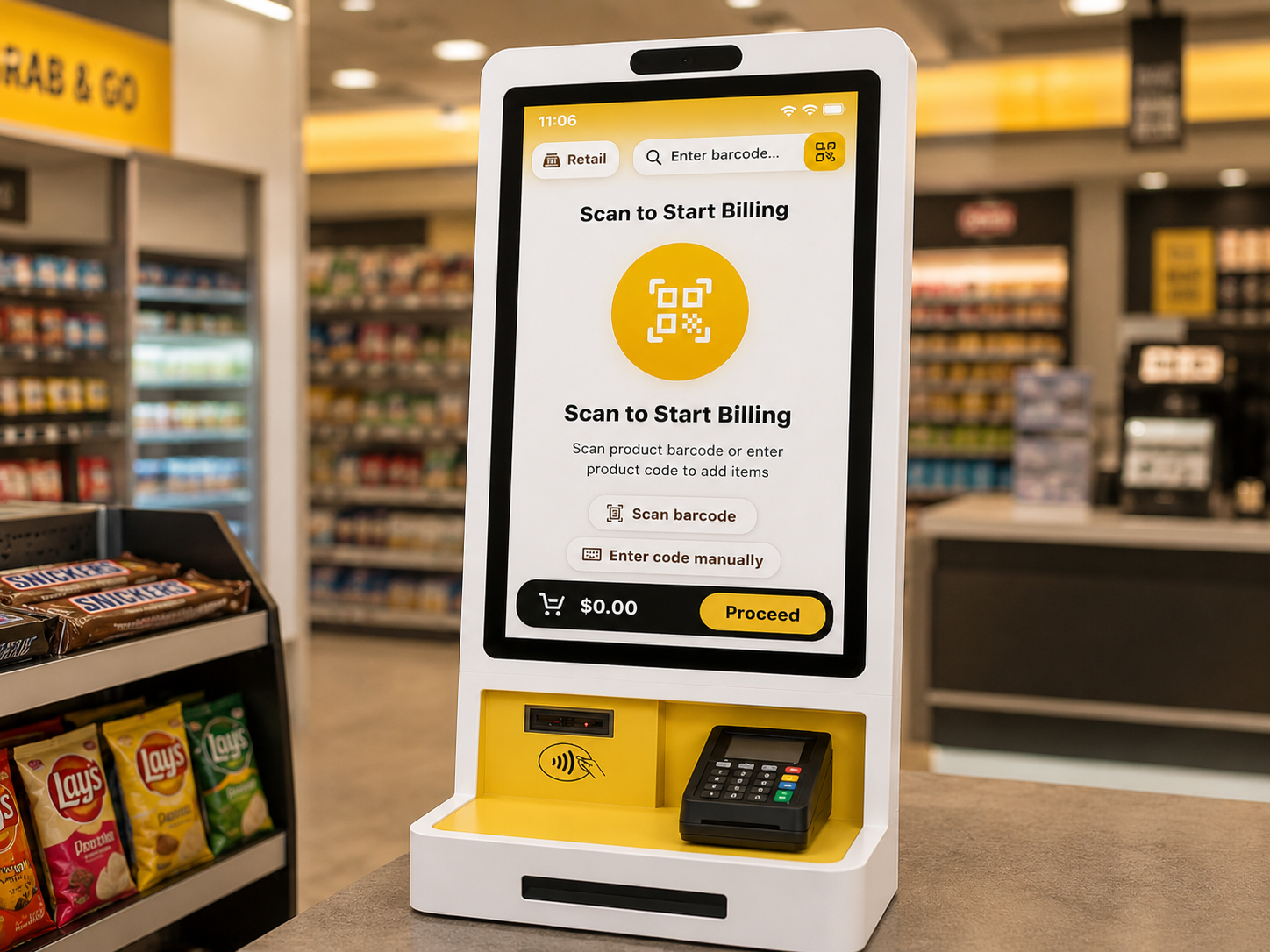 POS2U Retail Self Billing Screen 1